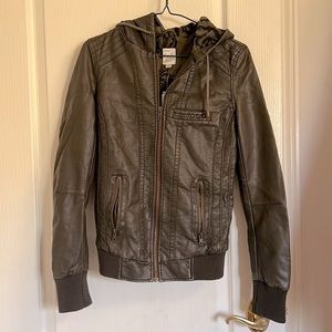 Simons Leather Jacket with Zipper